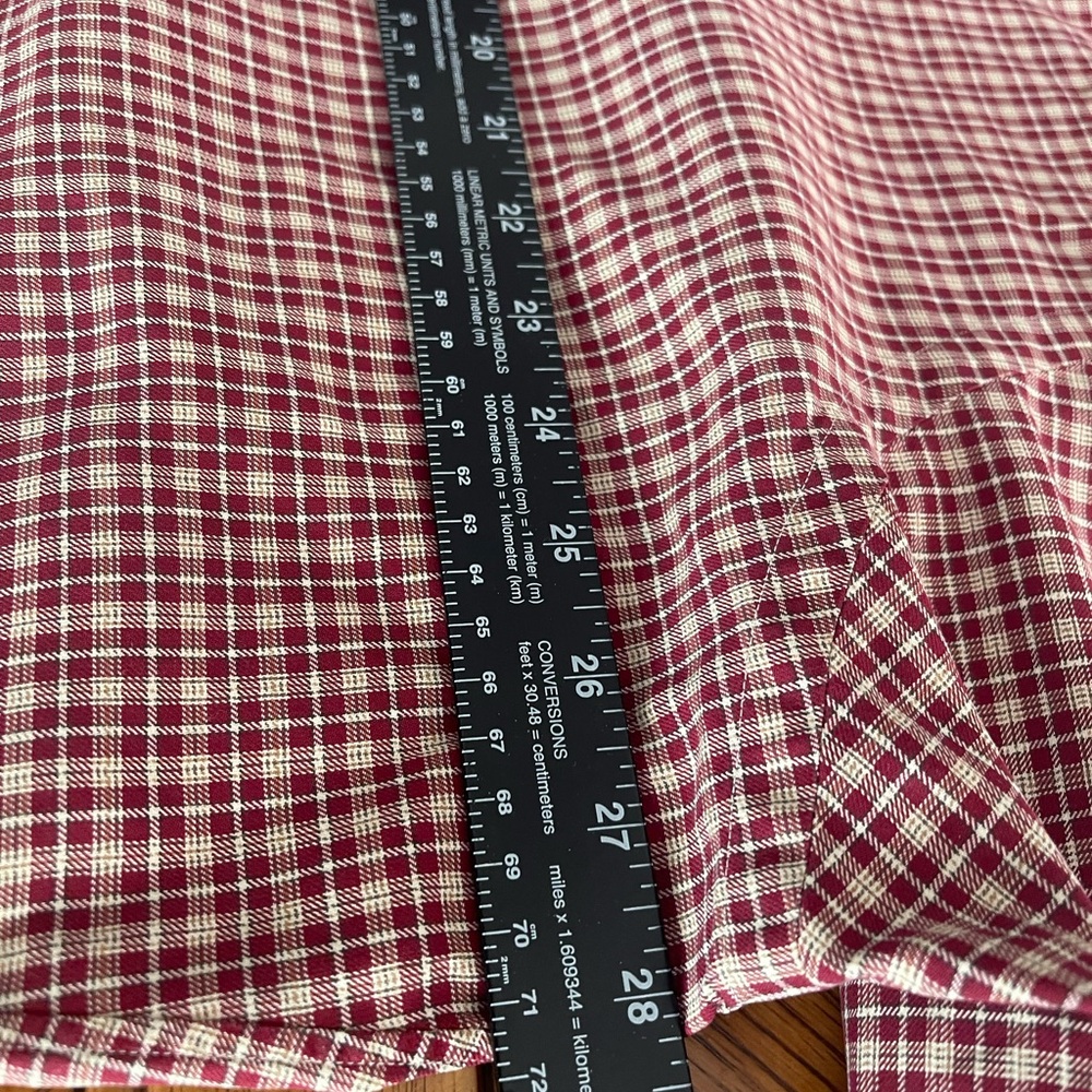 Ralph Lauren Men's size XL red/brown Plaid Button Down Shirt - Picture 4 of 6